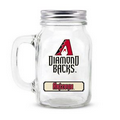 ARIZONA DIAMONDBACKS GLASS MASON JAR w/chocolate baseballs